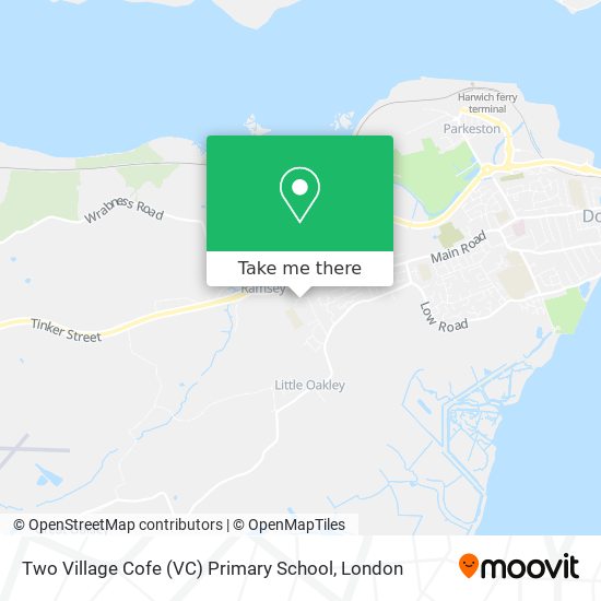 Two Village Cofe (VC) Primary School map