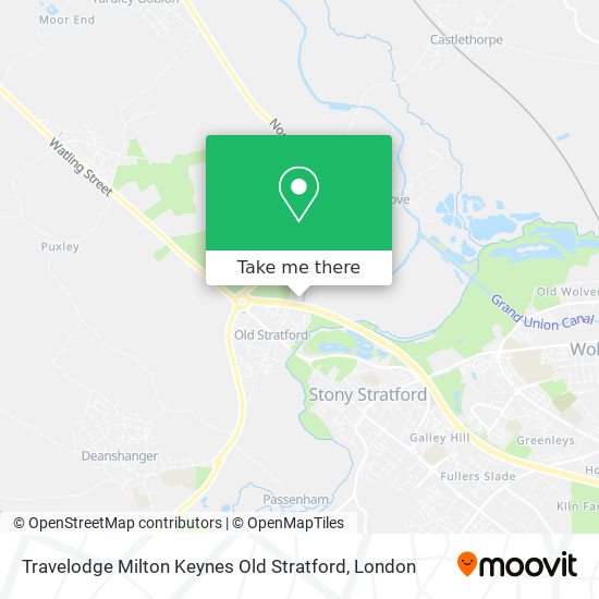 Travelodge Milton Keynes Old Stratford map