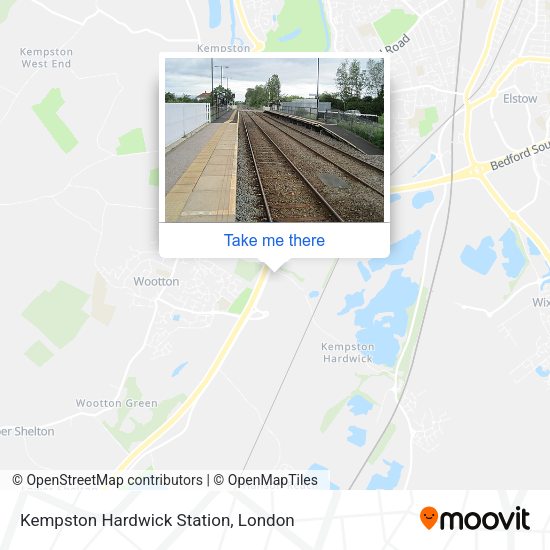 Kempston Hardwick Station map