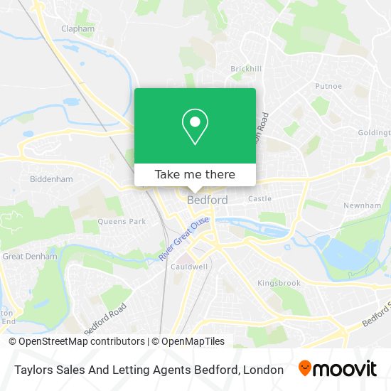 Taylors Sales And Letting Agents Bedford map