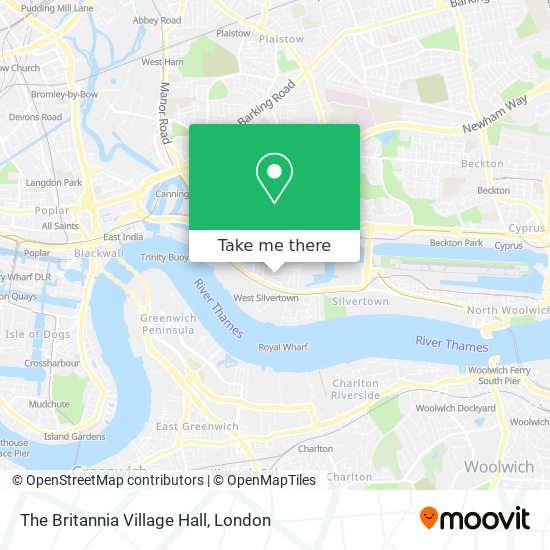 The Britannia Village Hall map
