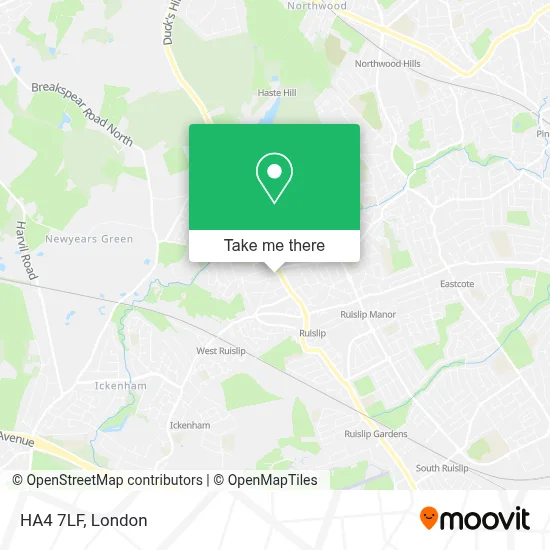 How to Get to HA4 7LF in Ruislip by Bus, Tube or Train?