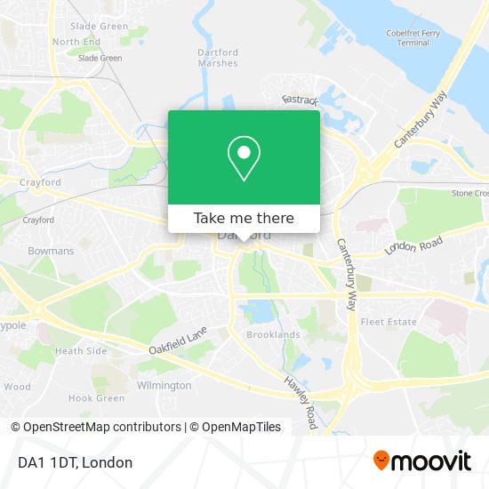 DA1 1DT map