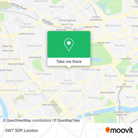 How to Get to SW7 5DP in Kensington by Bus, Tube, Train or DLR?