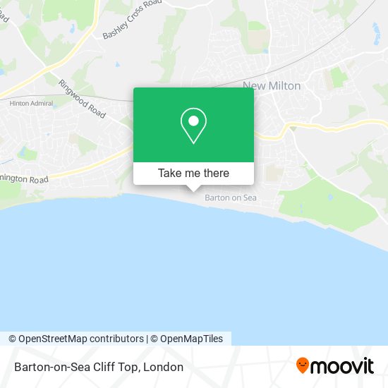 Barton-on-Sea Cliff Top map