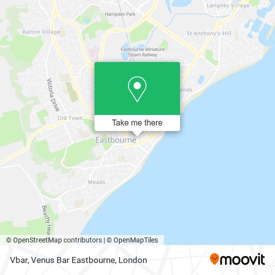 Vbar, Venus Bar Eastbourne map