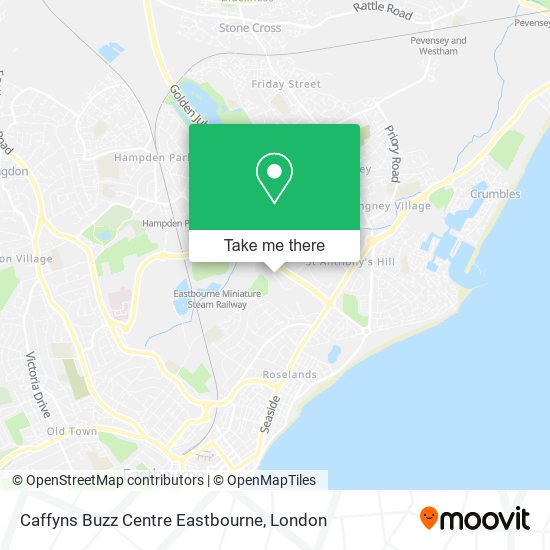 Caffyns Buzz Centre Eastbourne map