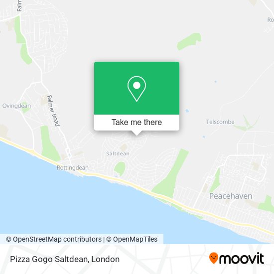 Pizza Gogo Saltdean map