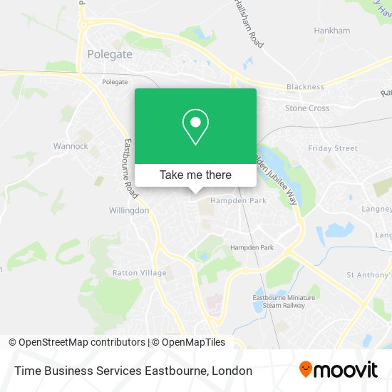 Time Business Services Eastbourne map