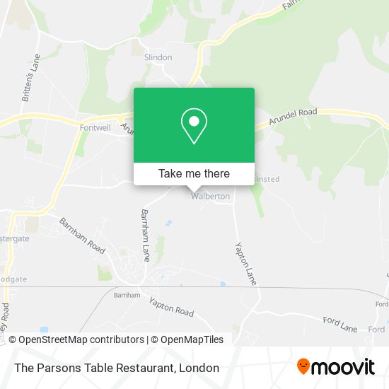 The Parsons Table Restaurant map