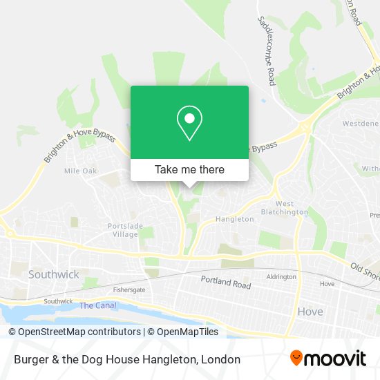 Burger & the Dog House Hangleton map