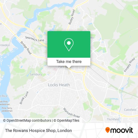 The Rowans Hospice Shop map