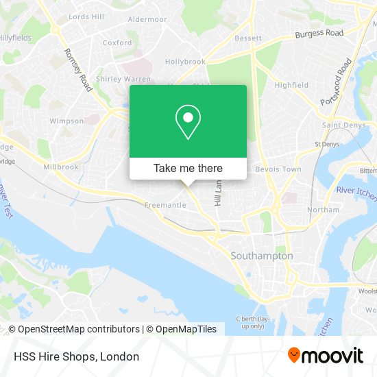 HSS Hire Shops map