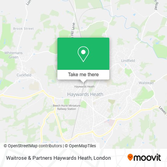 Waitrose & Partners Haywards Heath map