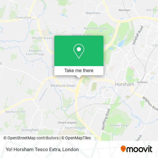 Yo! Horsham Tesco Extra map