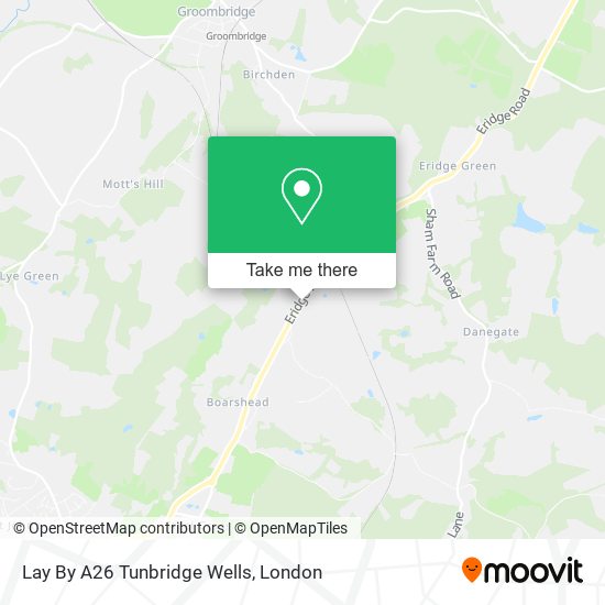Lay By A26 Tunbridge Wells map