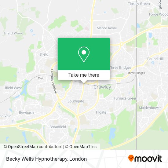 Becky Wells Hypnotherapy map