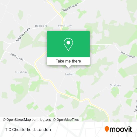 T C Chesterfield map