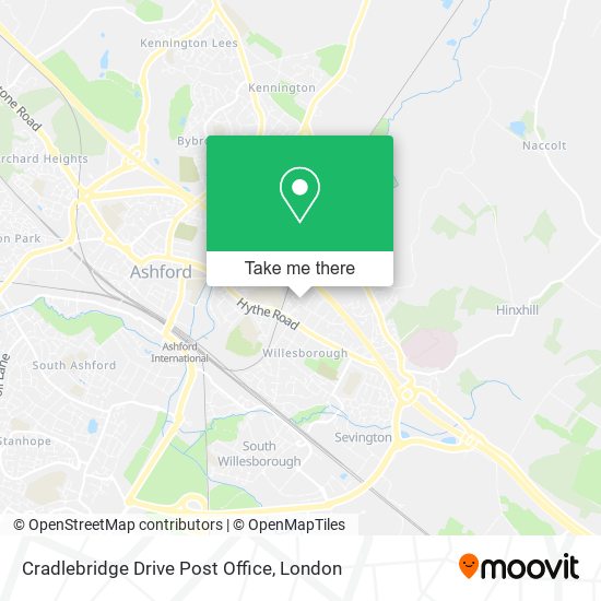 Cradlebridge Drive Post Office map
