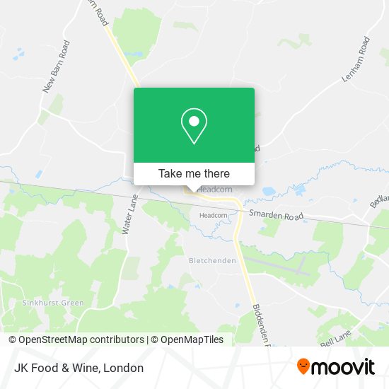 JK Food & Wine map