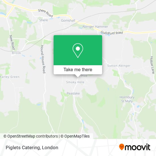 Piglets Catering map