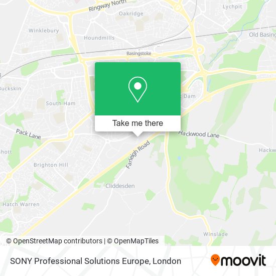 SONY Professional Solutions Europe map