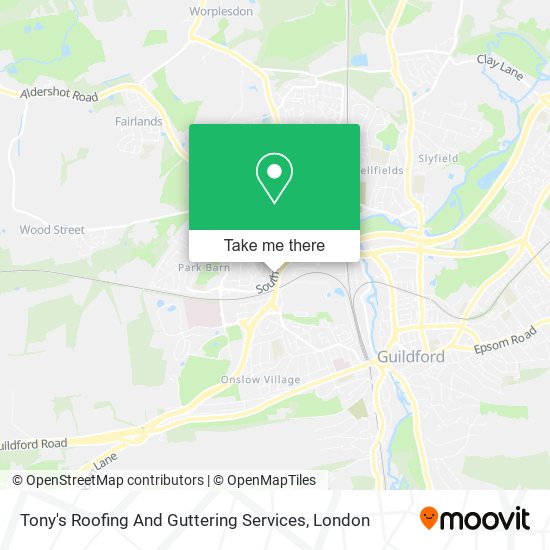 Tony's Roofing And Guttering Services map