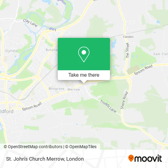 St. John's Church Merrow map