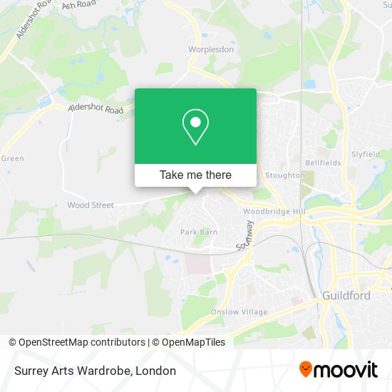 Surrey Arts Wardrobe map