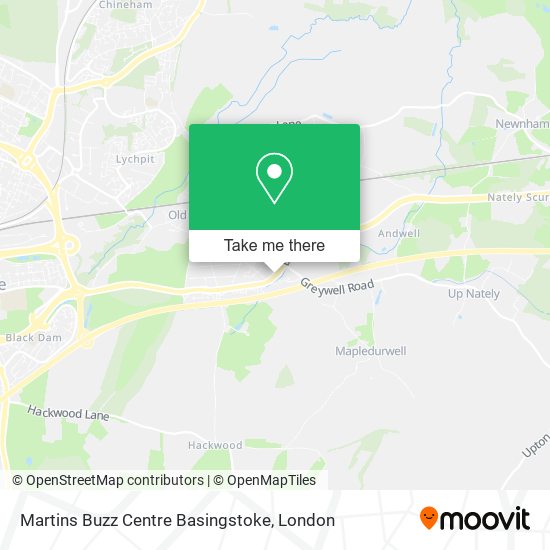 Martins Buzz Centre Basingstoke map