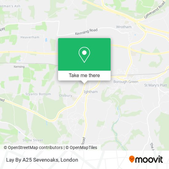 Lay By A25 Sevenoaks map