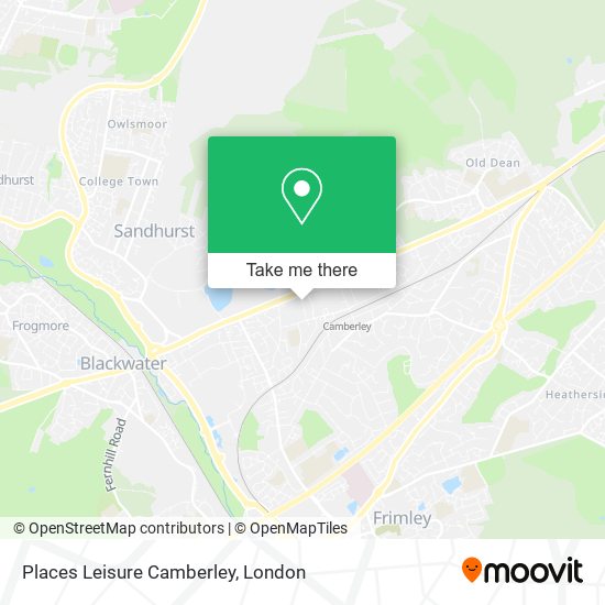 Places Leisure Camberley map