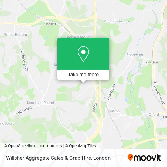 Willsher Aggregate Sales & Grab Hire map