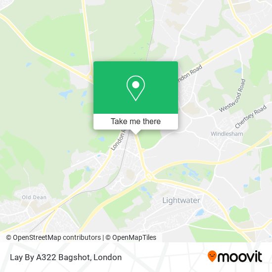 Lay By A322 Bagshot map