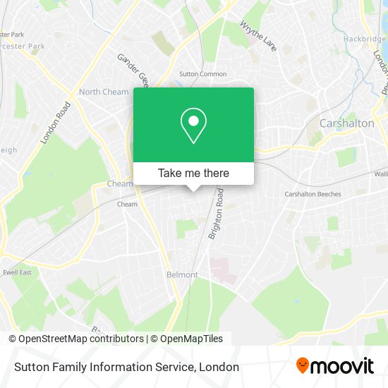 Sutton Family Information Service map