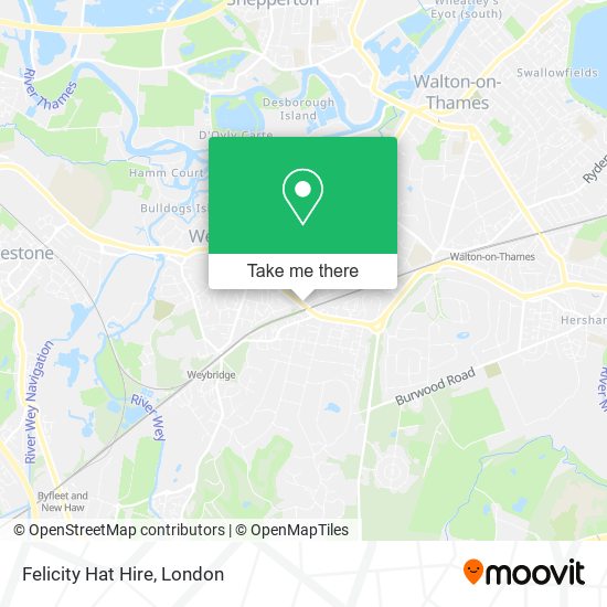 Felicity Hat Hire map