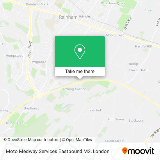Moto Medway Services Eastbound M2 map