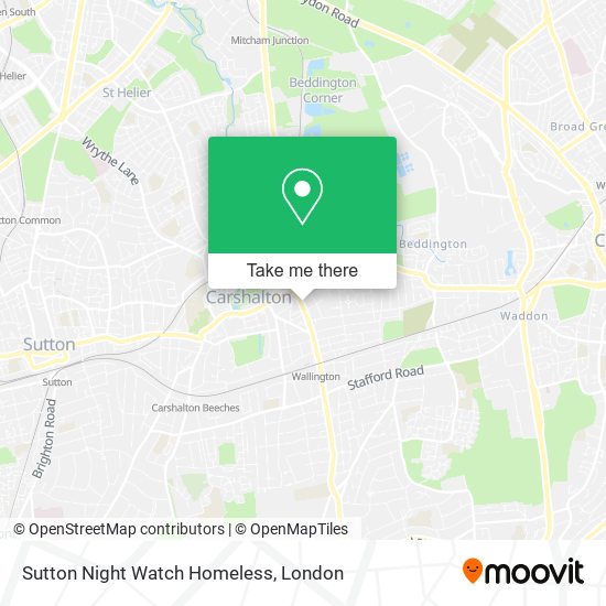 Sutton Night Watch Homeless map