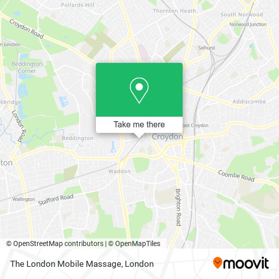 The London Mobile Massage map