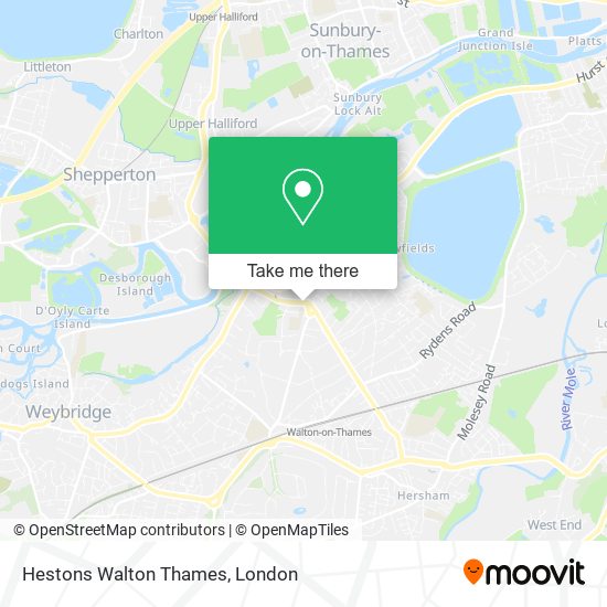 Hestons Walton Thames map