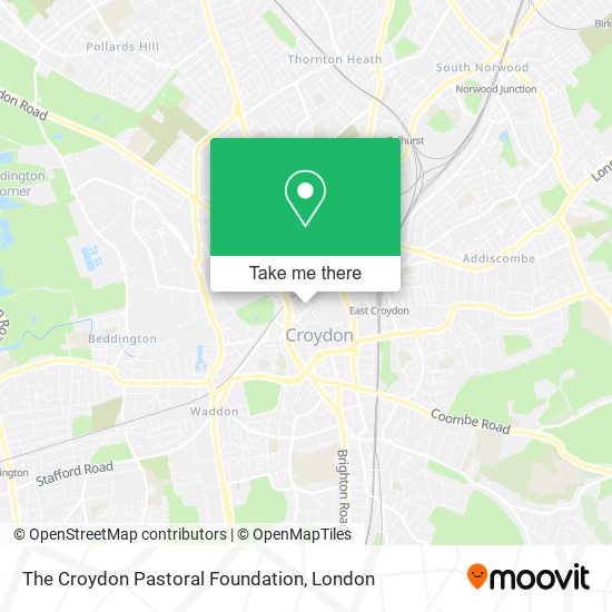 The Croydon Pastoral Foundation map