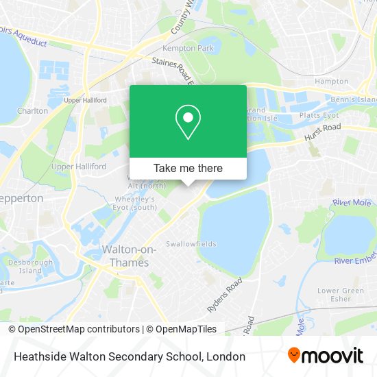 Heathside Walton Secondary School map