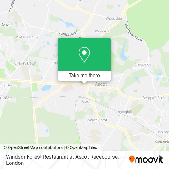 Windsor Forest Restaurant at Ascot Racecourse map