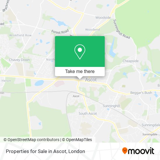 Properties for Sale in Ascot map