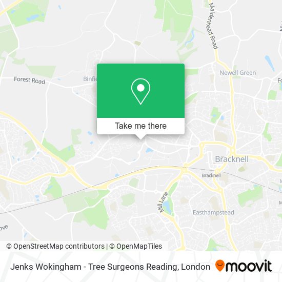 Jenks Wokingham - Tree Surgeons Reading map