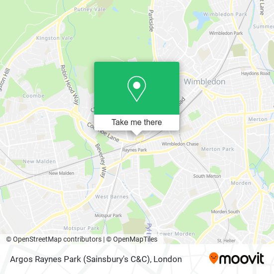 Argos Raynes Park (Sainsbury's C&C) map