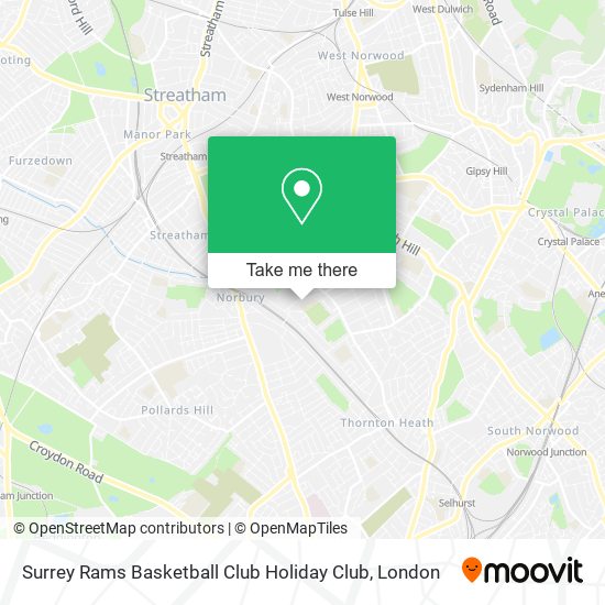 Surrey Rams Basketball Club Holiday Club map