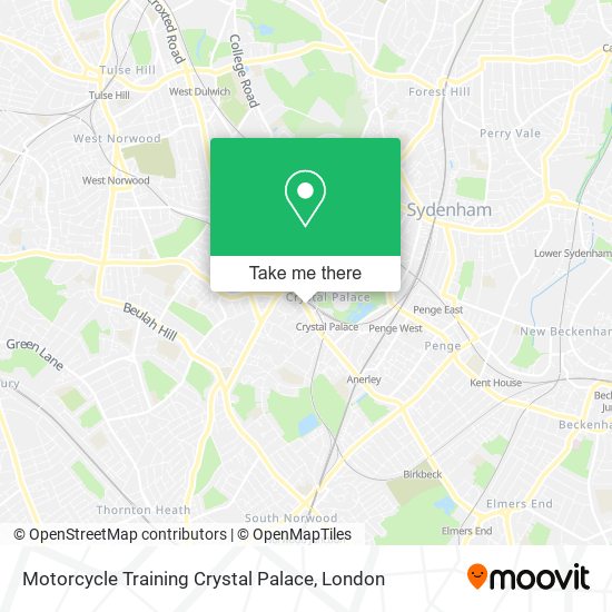 Motorcycle Training Crystal Palace map