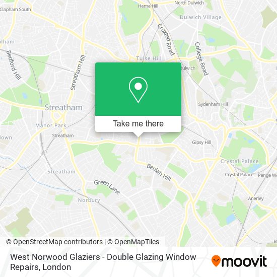 West Norwood Glaziers - Double Glazing Window Repairs map