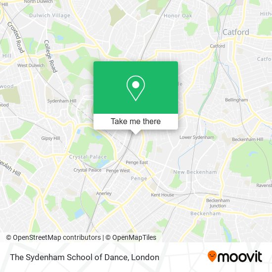 The Sydenham School of Dance map